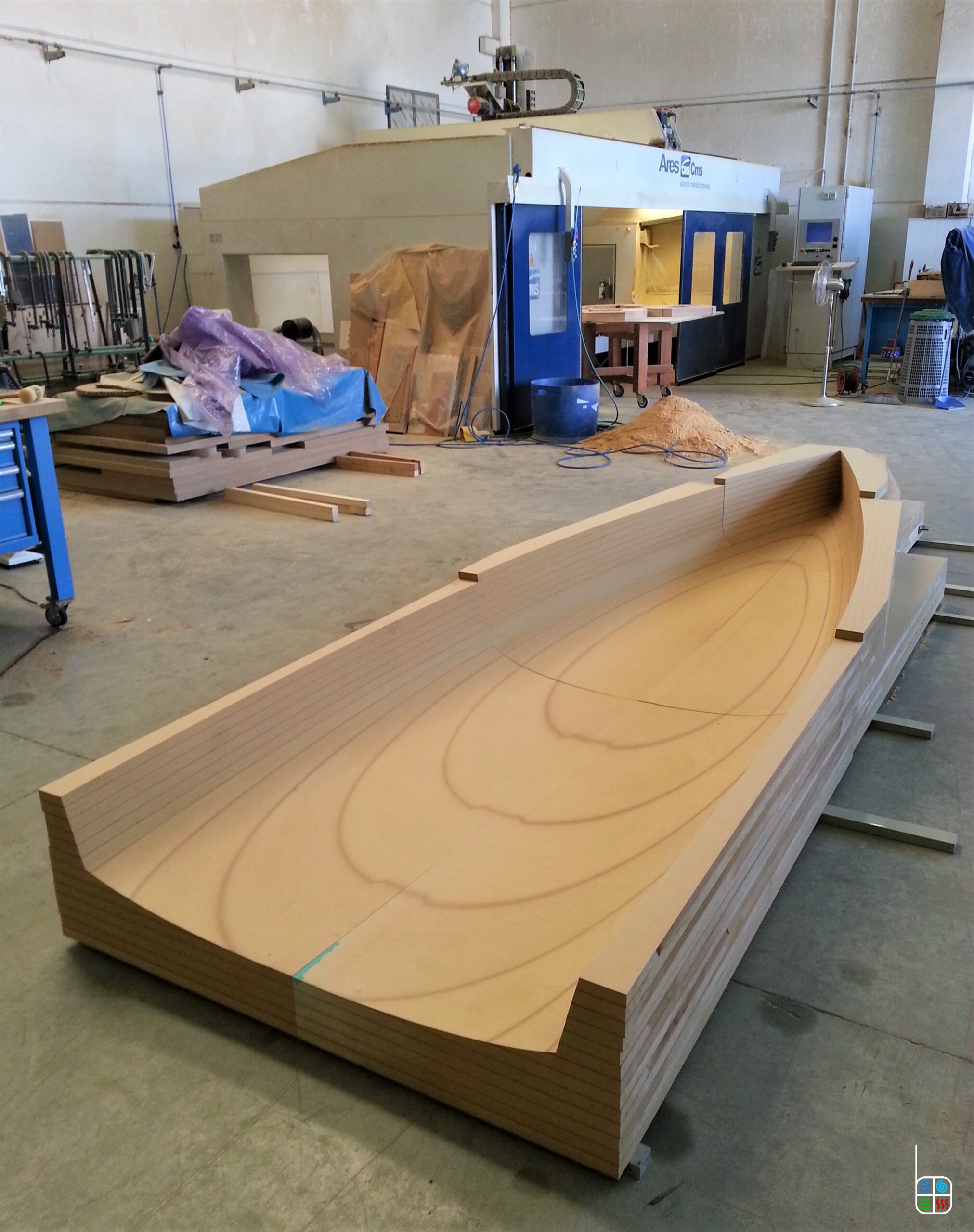 Bamboo_Fiber_Yacht_Hull_Mould_Assembly